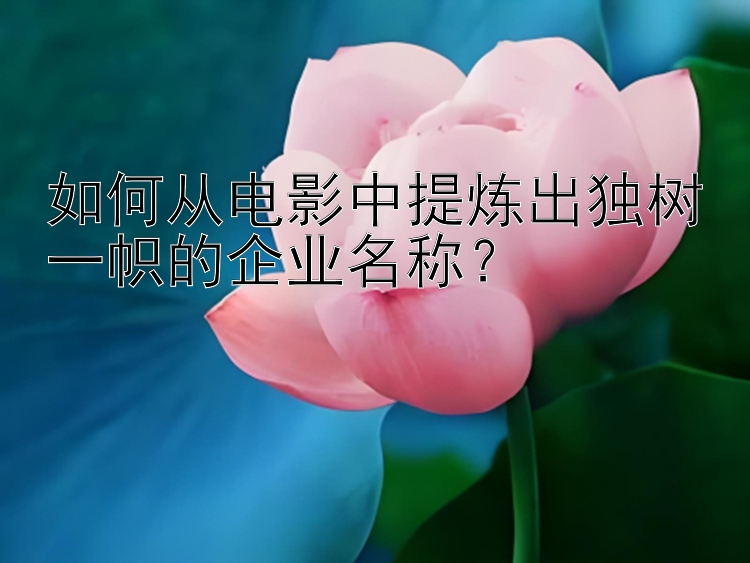 如何从电影中提炼出独树一帜的企业名称？