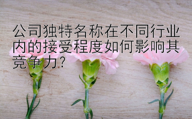 公司独特名称在不同行业内的接受程度如何影响其竞争力？