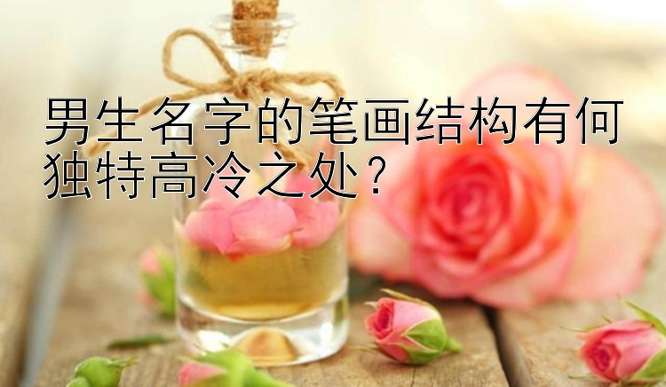 男生名字的笔画结构有何独特高冷之处？