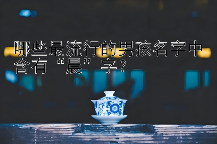 哪些最流行的男孩名字中含有“晨”字？