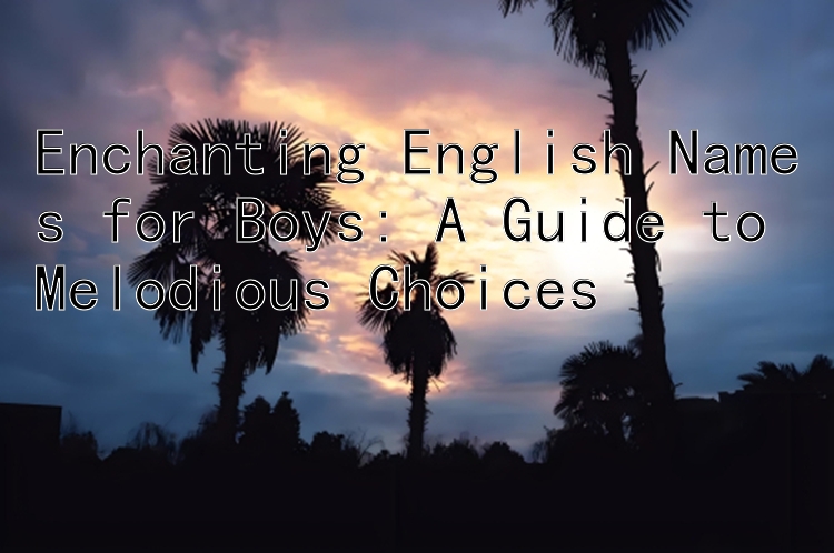 Enchanting English Names for Boys: A Guide to Melodious Choices