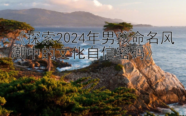 《探索2024年男孩命名风潮中的文化自信密码》