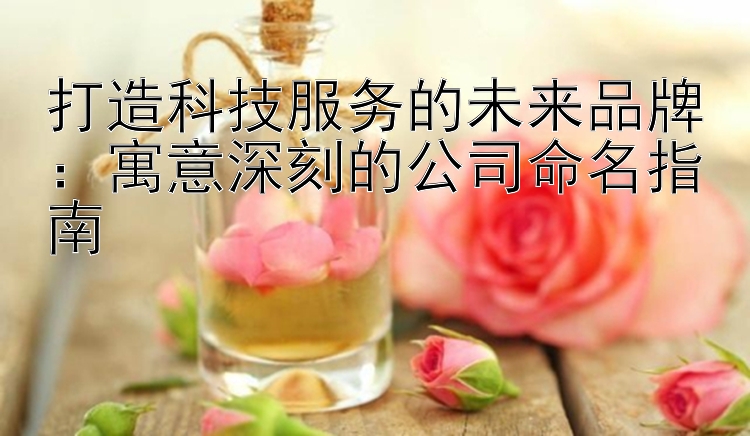 打造科技服务的未来品牌：寓意深刻的公司命名指南