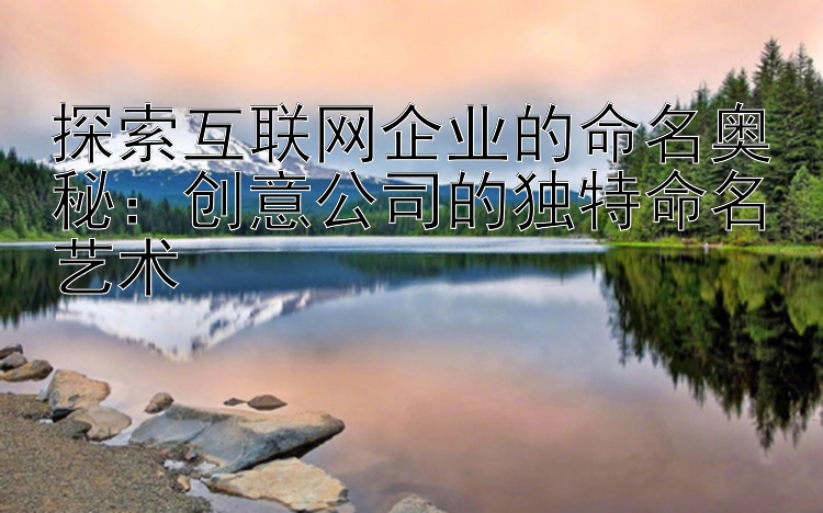 探索互联网企业的命名奥秘：创意公司的独特命名艺术