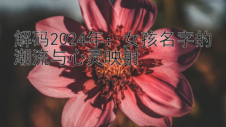 解码2024年：女孩名字的潮流与心灵映射