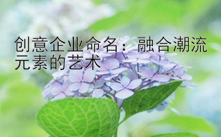 创意企业命名：融合潮流元素的艺术