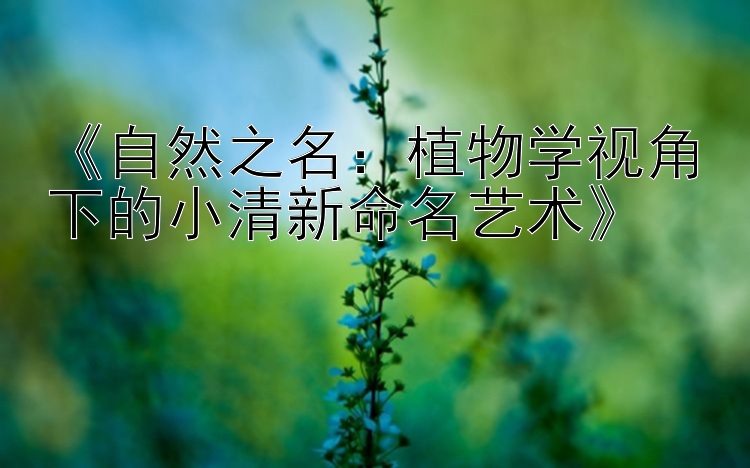 《自然之名：植物学视角下的小清新命名艺术》