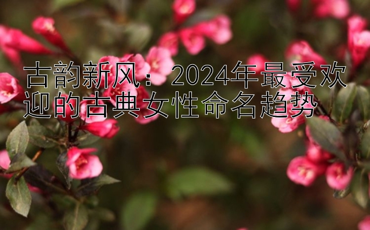 古韵新风：2024年最受欢迎的古典女性命名趋势