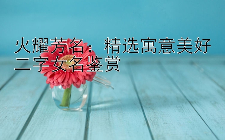 火耀芳名：精选寓意美好二字女名鉴赏