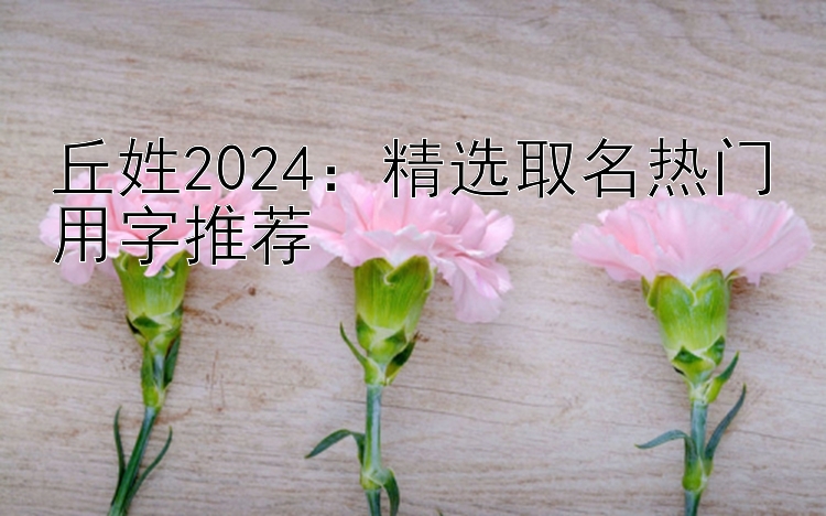 丘姓2024：精选取名热门用字推荐